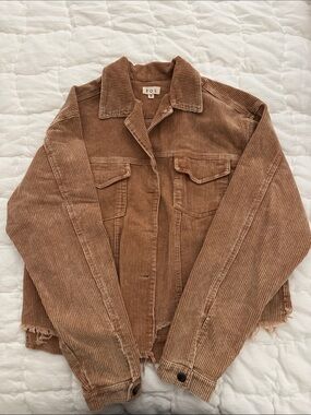 Corduroy Trucker Jacket in Warm Brown